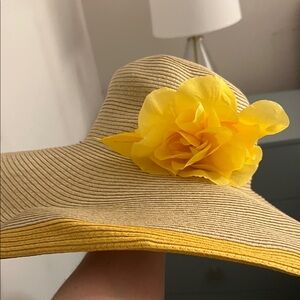 Derby Hat with Yellow Flower